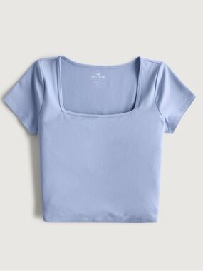 Hollister Seamless Fabric Sqaure Neck Baby Tee